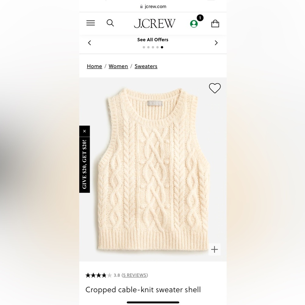 J.Crew sweater vest xl